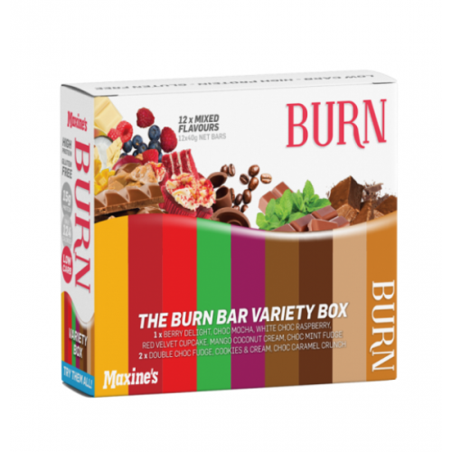 Maxines - Burn Bars Variety Box - GAINS HEALTH AND NUTRITION