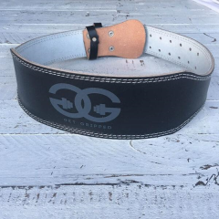 GET GRIPPED - WEIGHT LIFTING BELT LEATHER - GAINS HEALTH AND NUTRITION