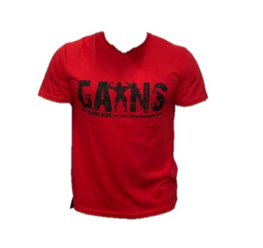 GHN - TSHIRT RED - GAINS HEALTH AND NUTRITION