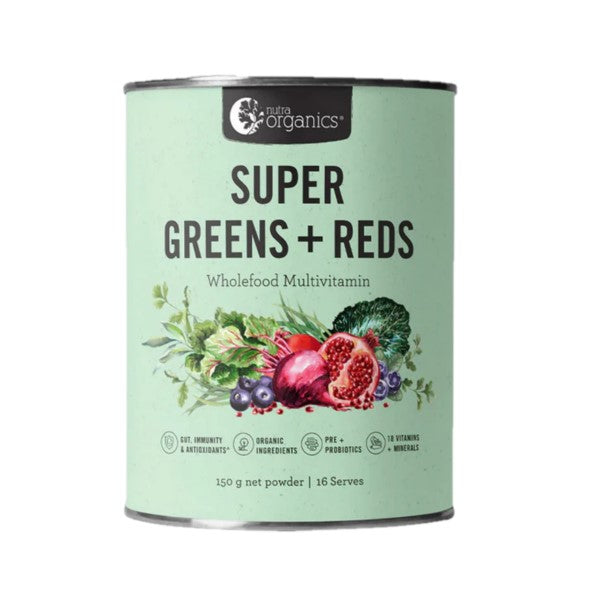 Nutra Organics - Super Greens + Reds - GAINS HEALTH AND NUTRITION