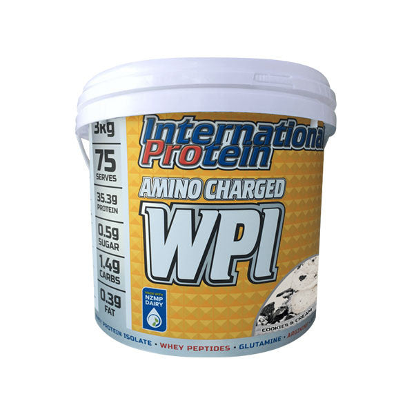 INTERNATIONAL PROTEIN - AMINO CHARGED WPI - GAINS HEALTH AND NUTRITION