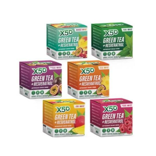 X50 - Green Tea + Resveratrol - GAINS HEALTH AND NUTRITION